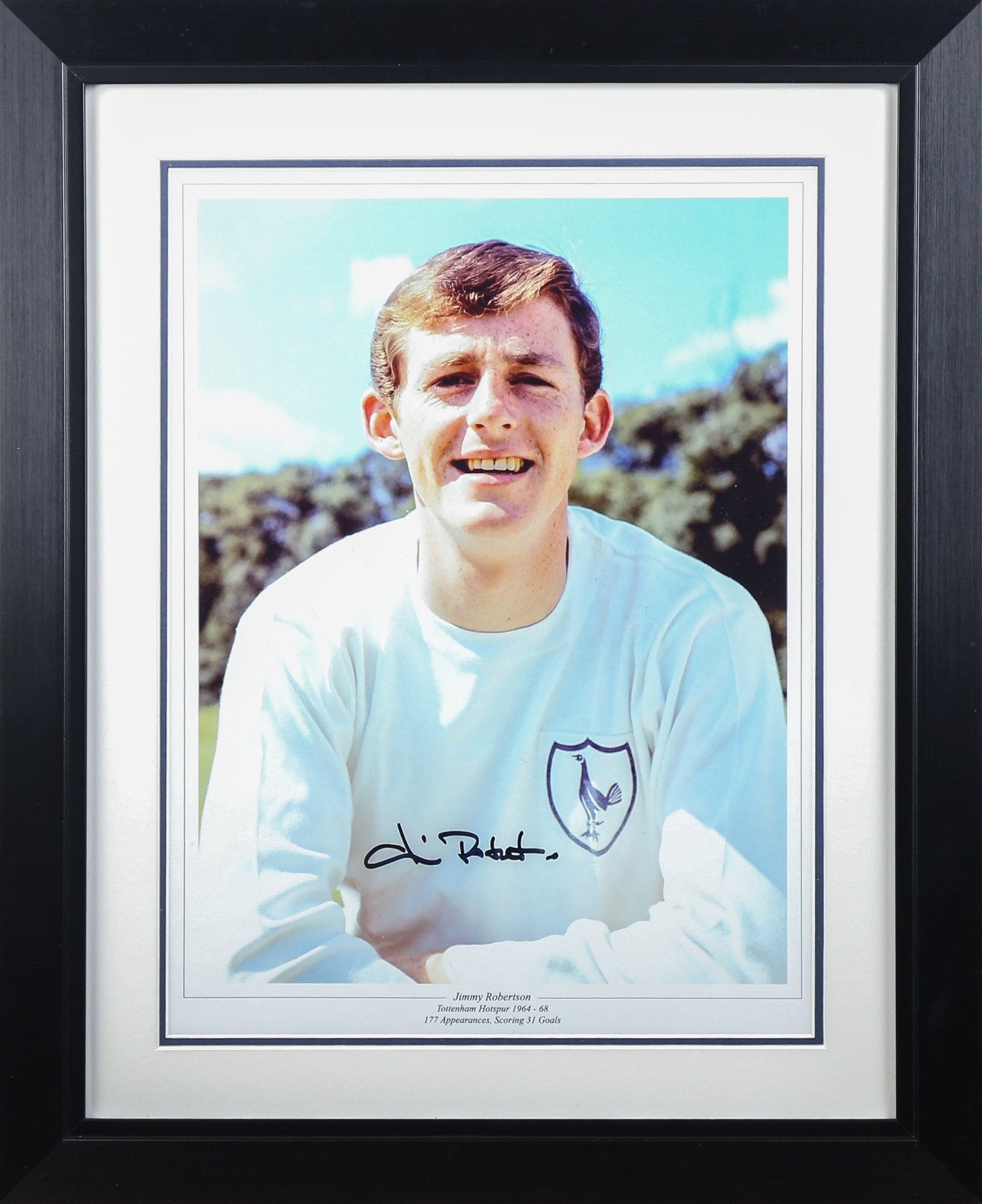 Jimmy Robertson Signed 12x16 Photograph Framed Display - Memorabilia Framers Shop